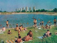 Kupalište Bundek, u pozadini Zapruđe, 1970. godina